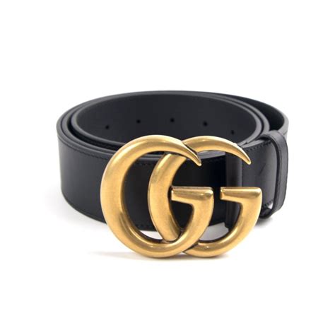 black Gucci belt gold buckle